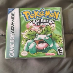 Pokémon Leaf Green version and custom made aftermarket case